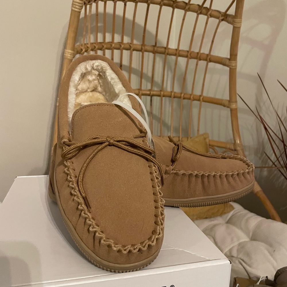 Minnetonka Tan Loafers & Slip-Ons